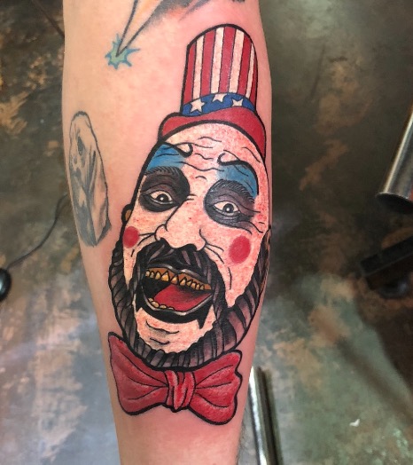 captain Spaulding, color tattoo, Neo traditional tattoo, traditional tattoo, Michigan tattoo artist